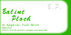 balint ploch business card